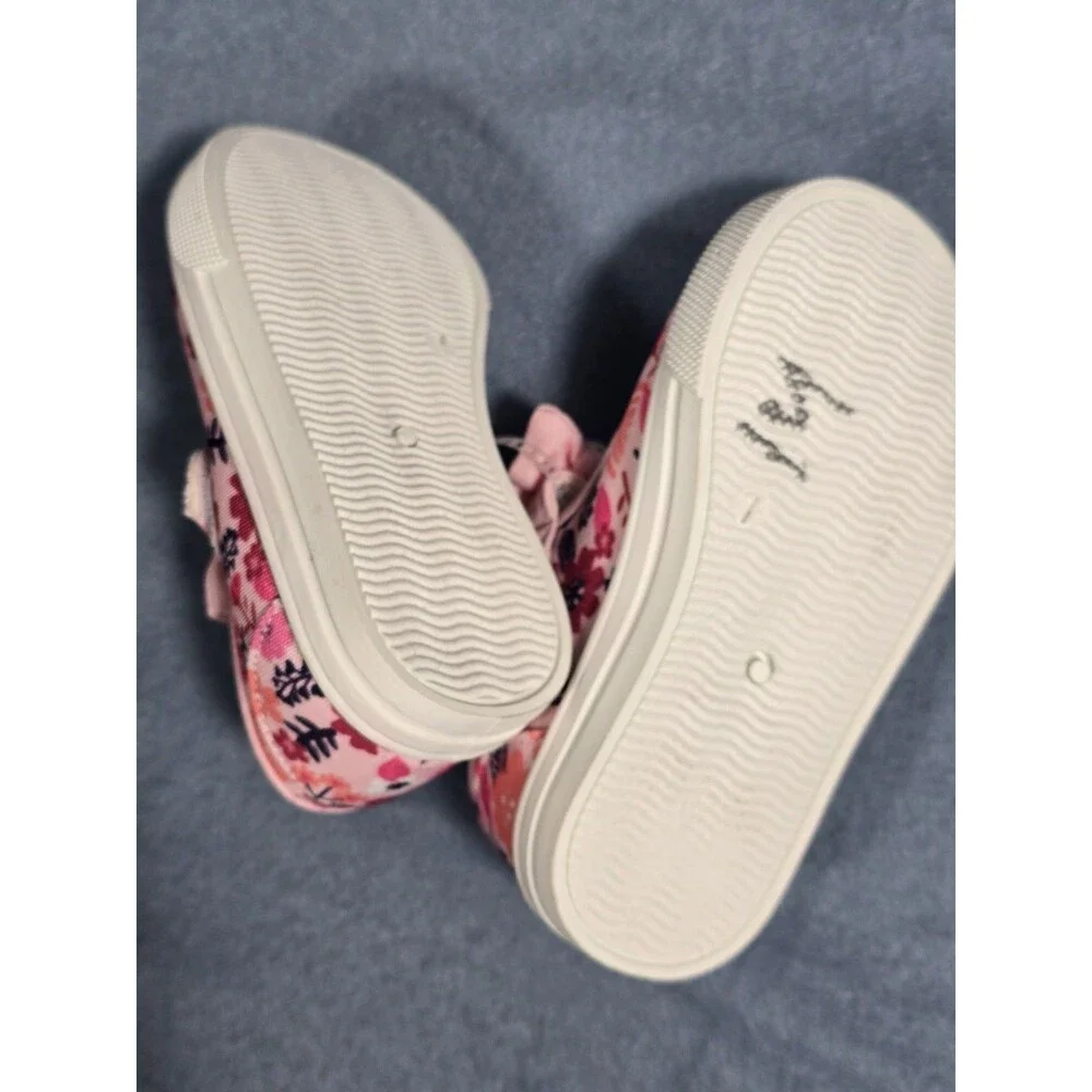 Toddler Girls Floral Bow Mary Jane Canvas Shoes New 7